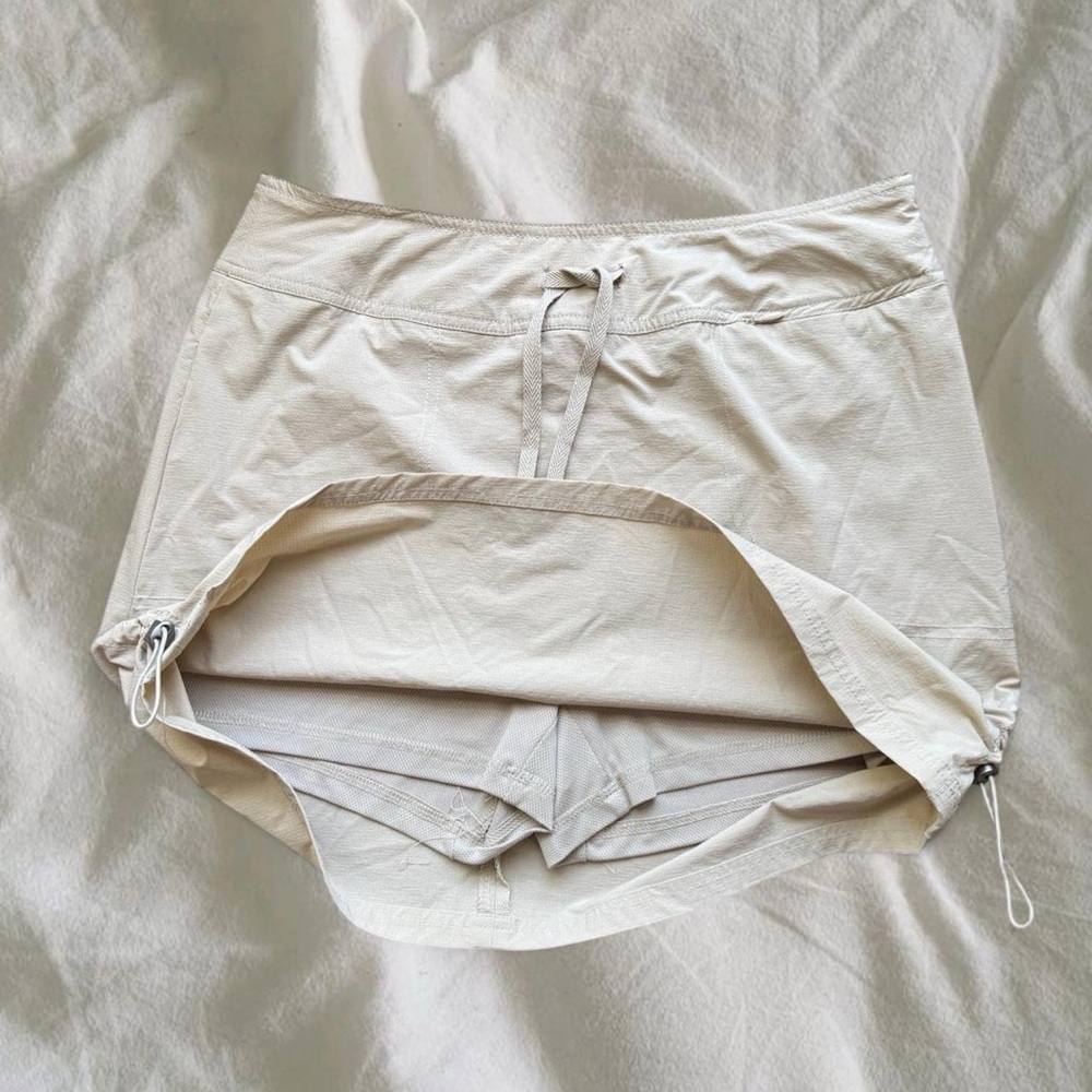 GreenTea Beige Mesh Skirt - Picture 3 of 5